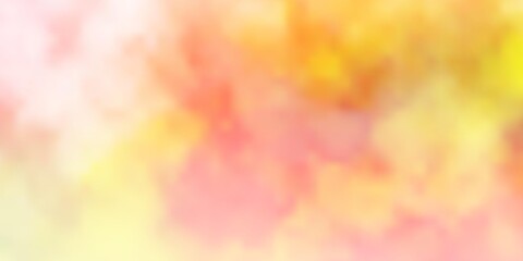 Light Pink, Yellow vector layout with cloudscape.