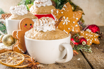 Christmas gingerbread in mug