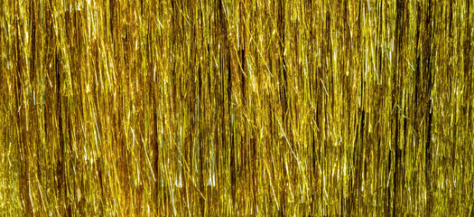 Metallic gold foil tinsel fringe decoration curtain. Birthday, wedding, Christmas, New Year party...