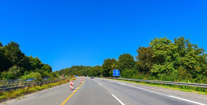 Bundesautobahn 45 bei Haiger in Hessen