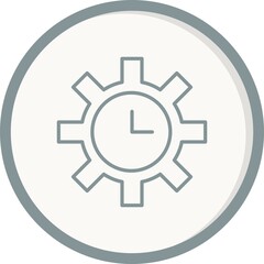 Time management Filled Linear Vector Icon Design