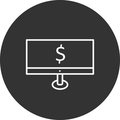 Money Analysis Filled Linear Vector Icon Design