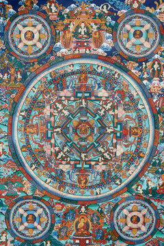 Faith, spirituality  and religion. Tibetan Thangka.