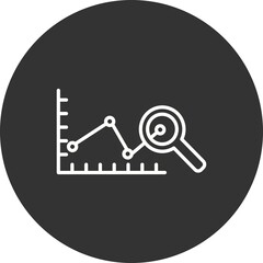 Predictive Chart Filled Linear Vector Icon Design