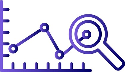 Predictive Chart Filled Linear Vector Icon Design