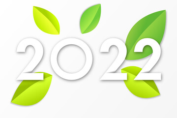 Obraz premium 2022 - happy new year 2020 - green year