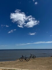 Fototapeta premium bikes on the beach