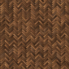 dark Herringone wood parquet diffuse Map texture. Seamless Texture.