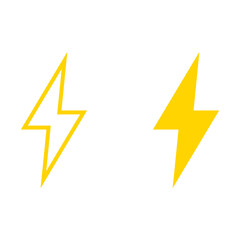 Lightning bolt vector icon