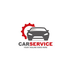 Car repair simple flat logo vector illustration