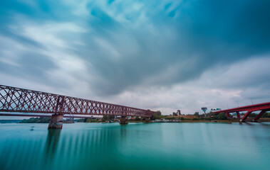 Obraz premium The Old Railway Bridge, Belgrade, Serbia.