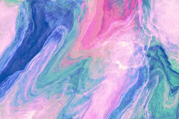 abstract watercolor background with strokes and colorful paint splashes with layers, fluid pink green violet blue red green purple art, cool paint mix design 