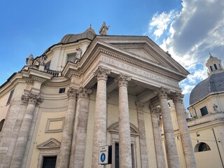 the facade of church