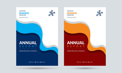 Wave Shape Annual Repot Design Concept Idea