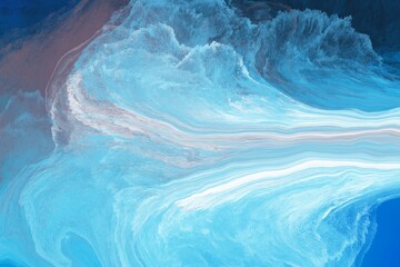 Fluid art, blue abstract background