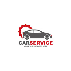 Car repair simple flat logo vector illustration