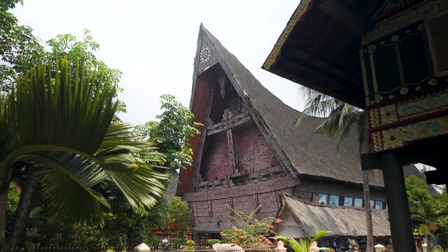 Bolon House is Northern Sumatra traditional house in Indonesia. Made from wood. Rumah Bolon.