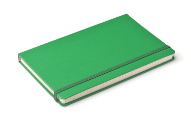 Green blank hardcover notebook