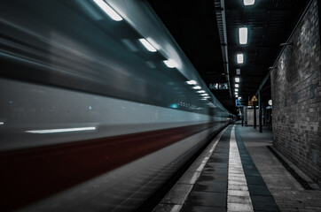 subway station in the night