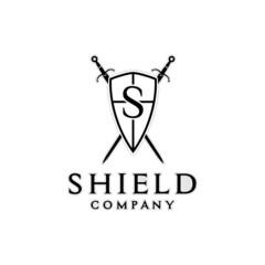 Knight Shield Armor Sword Initial Letter S For Company Logo Design Inspiration