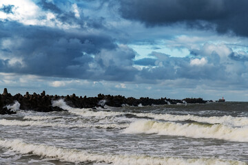 Old coast fortifications next to Liepaja, Latvia.