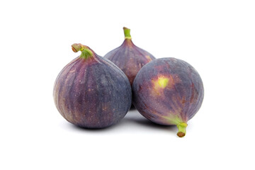 Whole fig fruits isolated on white