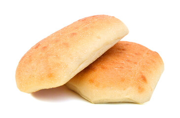 Hot tasty bread, isolated on white