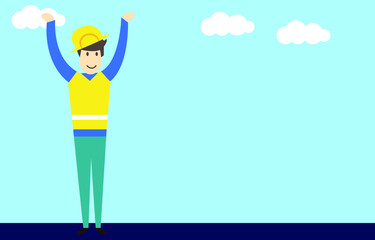 Construction worker vector illustration