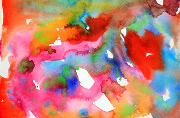 Watercolour Splatter Paint Abstract Blended Background