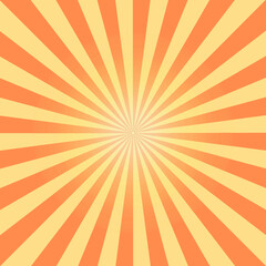 abstract retro sunburst yellow on orange background