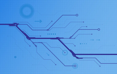 Vector circuit board background technology. illustration