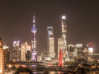 Fototapeta na wymiar Shanghai night view