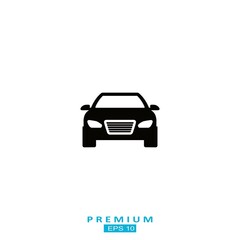 car icon - black color. vector illustration