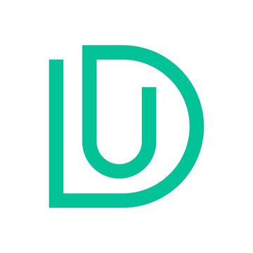 Initial letter DU logo. modern and clean style