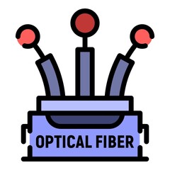 Speed cable icon. Outline speed cable vector icon color flat isolated