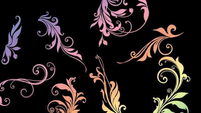 Beautiful leaf animation background