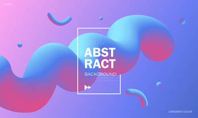 Fluid 3d background gradient composition. Innowation modern background. Landing page Template - fluid abstract cover, banner for web