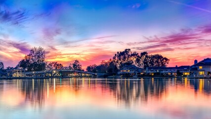 A lake in Irvine, California