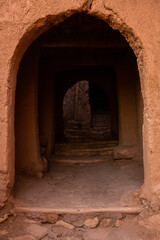 Kasbah Ait ben Haddou in Morocco.  Fortres and traditional clay houses from the Sahara desert. 