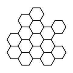 Honeycomb icon isolated on white background. Sweet nature symbol. Food texture