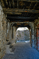 An alley of Villa Santo Stefano, a medieval town of Lazio region, Italy.