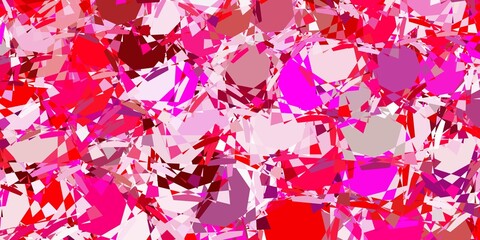 Obraz na płótnie Canvas Light Pink vector pattern with polygonal shapes.