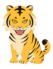 虎のイラスト_リアルな目