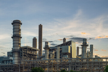 Obraz premium Power plant for Industrial at twilight
