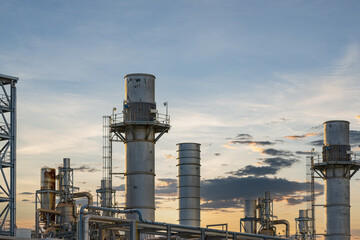 Power plant for Industrial at twilight