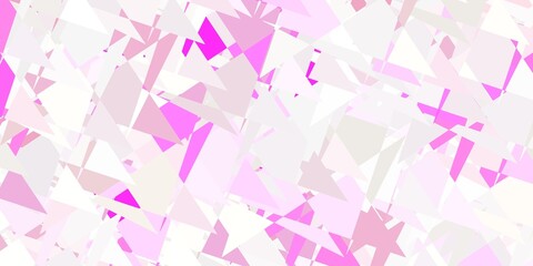 Light pink, yellow vector layout with triangle forms.