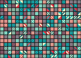 Abstract Geometric Pattern generative computational art illustration