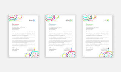 Modern Creative Letterhead Design Abstract Letterhead Design Modern Business Letterhead Design Template letterhead flyer business corporate official professional trendy newest minimal single page news