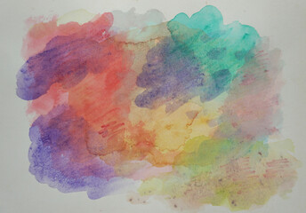 flick the Abstract Watercolor  painting  Background colorful mix colors