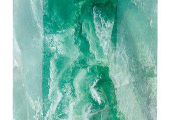 Macro mineral stone Fluorite crystal on a black background
